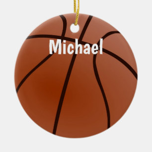 Jouw naam Basketball Artwork Keramisch Ornament