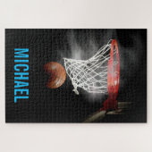 Jouw naam Basketball Artwork Pop Art Legpuzzel (Horizontaal)