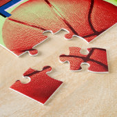 Jouw naam Basketball Artwork Pop Art Legpuzzel (Zijkant)