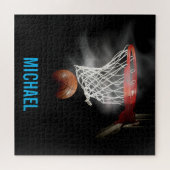 Jouw naam Basketball Artwork Pop Art Legpuzzel (Horizontaal)