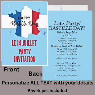 Jouw naam Bastille Day 14e feestdag juli Kaart