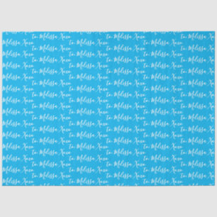 Jouw naam blauw tissuepapier