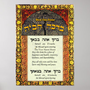 Jouw naam Blessing voor thuisgebruik Poster