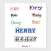 Jouw naam bovenste Stickers Multicolorf (Vel)