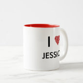 Jouw naam | Cadeau om personaliseren Tweekleurige Koffiemok (Voorkant rechts)