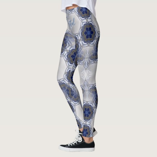 jouw naam Custom Crystal Lapis Lazuli Leggings (Links)