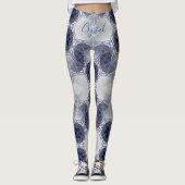 jouw naam Custom Crystal Lapis Lazuli Leggings (Voorkant)