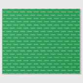 Jouw naam Custom Modern Groen Cadeaupapier (Vlak)