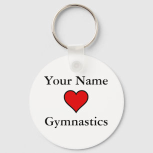(Jouw naam) de Gymnastiek van Harten Sleutelhanger