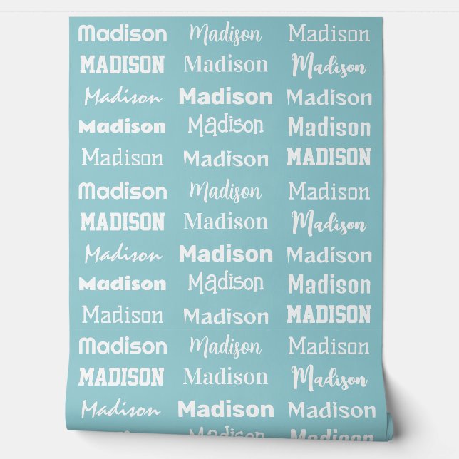 JOUW NAAM die Douanekleur herhaalt Behang (Afrollen)