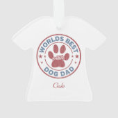 Jouw naam Dog Dad Akita Ugly Sweater Ornament (achterkant)