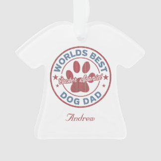 Jouw naam Dog Dad Cocker Spaniel Ugly Sweater Ornament