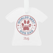 Jouw naam Dog Dad Labrador Ugly Sweater Ornament (achterkant)