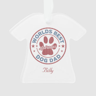 Jouw naam Dog Dad Labrador Ugly Sweater Ornament