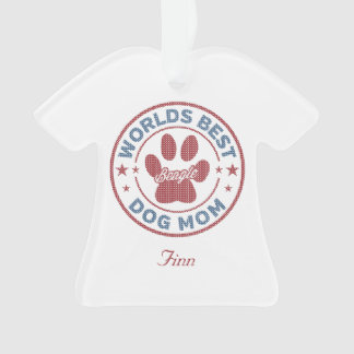Jouw naam Dog Mam Beagle Ugly Sweater Ornament