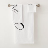 Jouw naam | Elegant Script Bad Handdoek (Insitu)