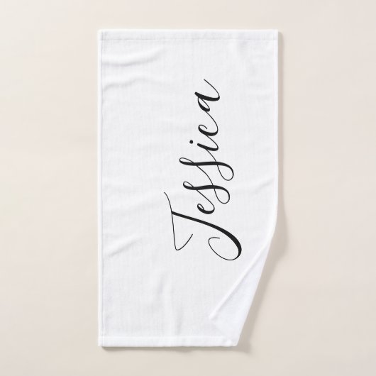 Jouw naam | Elegant Script Bad Handdoek (Handdoek)