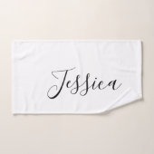 Jouw naam | Elegant Script Bad Handdoek (Handdoek)