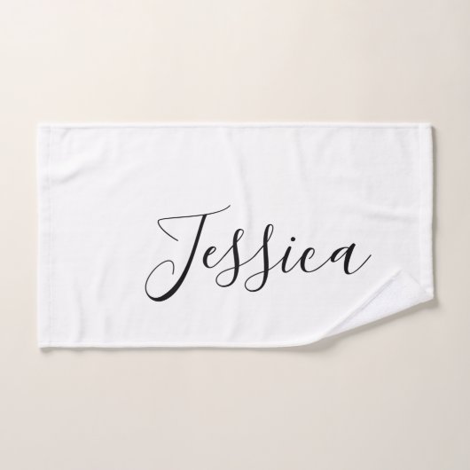 Jouw naam | Elegant Script Bad Handdoek (Handdoek)