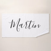 Jouw naam | Elegant Script Badhanddoek (Badhanddoek)