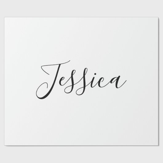 Jouw naam | Elegant Script Cadeaupapier (Vlak)