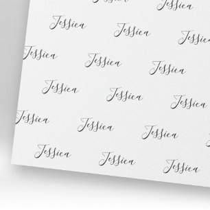 Jouw naam   Elegant Script Cadeaupapier