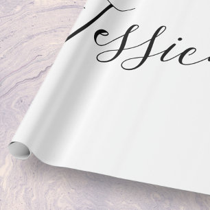 Jouw naam   Elegant Script Cadeaupapier