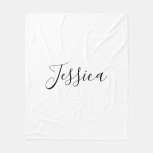Jouw naam   Elegant Script Fleece Deken
