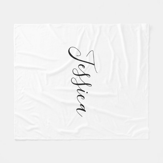 Jouw naam | Elegant Script Fleece Deken (Voorkant (Horizontaal))