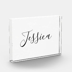 Jouw naam Elegant Script Fotoblokken