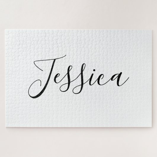 Jouw naam | Elegant Script Legpuzzel (Horizontaal)
