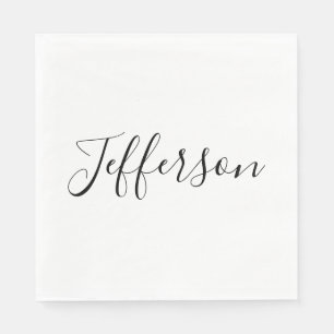 Jouw naam   Elegant Script Servet