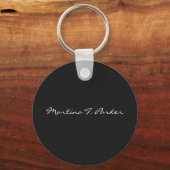 Jouw naam Elegant Script Unique Persoon Feminine Sleutelhanger (Voorkant)