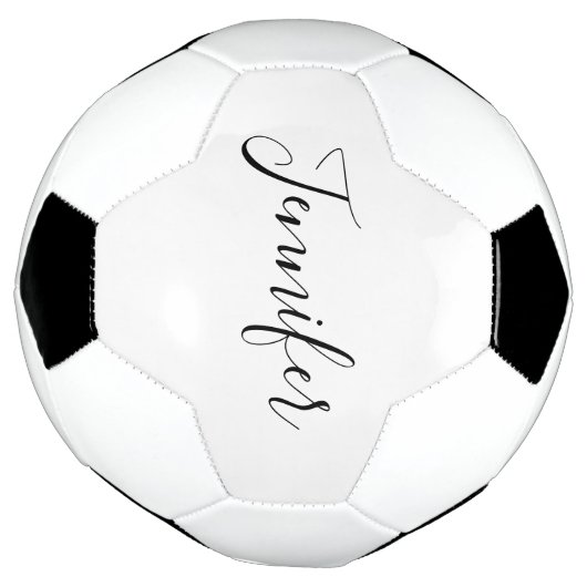 Jouw naam | Elegant Script Voetbal (Gedraaid)
