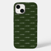 Jouw naam, elegante scripttekst, donkergroen Case-Mate iPhone case (Achterkant)