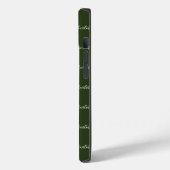 Jouw naam, elegante scripttekst, donkergroen Case-Mate iPhone case (Achterkant / Links)