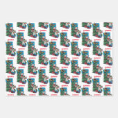 Jouw naam(en) Aangepaste kerstfeestdag Inpakpapier Vel (Voorkant)