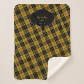 Jouw naam en datum MacLeod Scottish Clan Tartan Sherpa Deken (Voorkant)