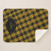 Jouw naam en datum MacLeod Scottish Clan Tartan Sherpa Deken (Voorkant (horizontaal))