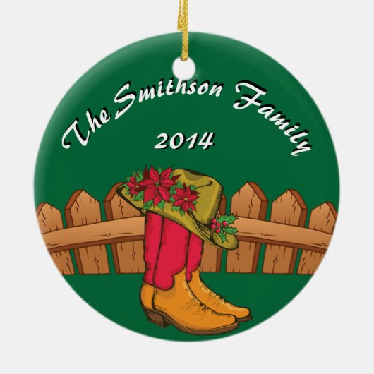 Jouw naam en datum van de kerstkalkoenen keramisch ornament (Achterkant)