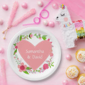 Jouw naam(en) in een bord van hartpapier (Feest)