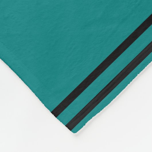 jouw naam en Initiaal Blauwgroen zwart-witscript - Fleece Deken (Hoek)