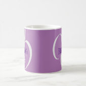 Jouw naam en Initiaal Lavender Paars Grey Koffiemok (Center)