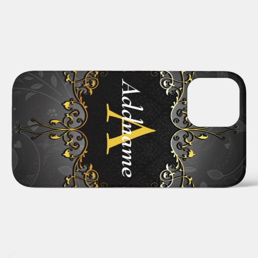 Jouw naam en initiaal toevoegen Case-Mate iPhone case (Achterkant (horizontaal))