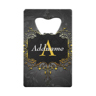 Jouw naam en initiaal toevoegen kredietkaart flessenopener