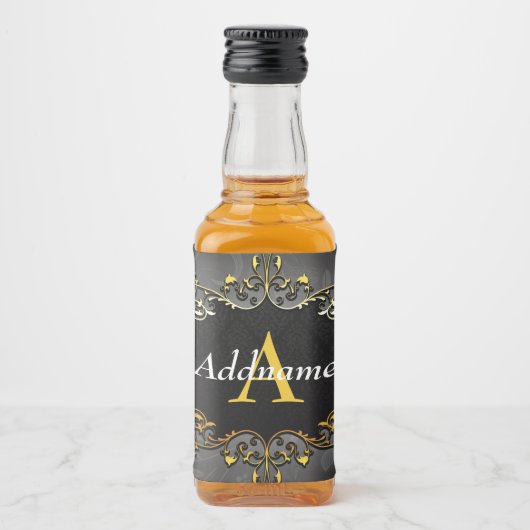 Jouw naam en initiaal toevoegen likeurfles etiket (Voorkant)