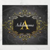 Jouw naam en initiaal toevoegen likeurfles etiket (Enkel label)