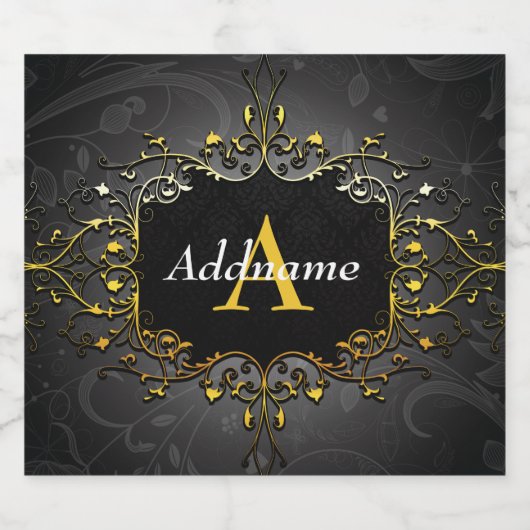 Jouw naam en initiaal toevoegen likeurfles etiket (Enkel label)