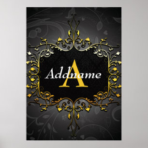 Jouw naam en initiaal toevoegen poster