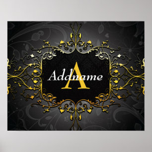 Jouw naam en initiaal toevoegen poster